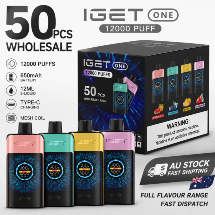 IGET 12000 Puff Disposable Vape – 50 Pack Wholesale | AU Stock | Fast Dispatch
